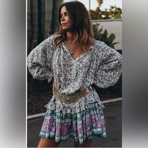 Spell Dahlia Tunic M Blue